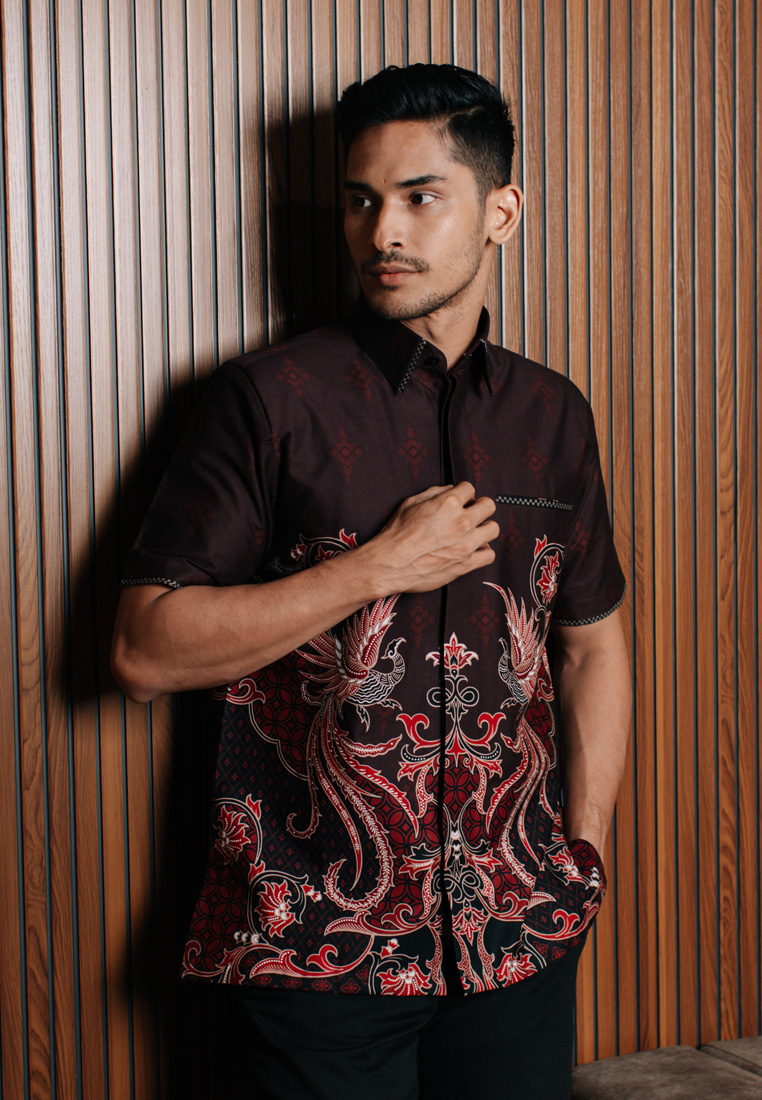 Hadinata Embroidery Batik Kemeja Pendek Birendra Bintari-0